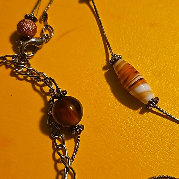 Gemstone, Glass Beads, Sterling Silver Metal Beads, Sterling Silver, Long 76 In. - Picture 6 of 9